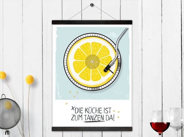 Kunstdruck Mit Posterleisten Kuche Tanzen Chili Type