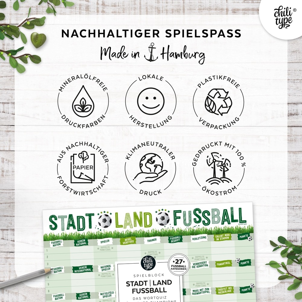 Stadt Land Fußball ⚽️ Das Spiel für Fußballfans | chili type