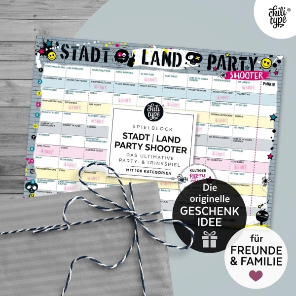 Stadt-Land-Fluss Party Edition | Das Lustige Trinkspiel & Partyspiel ...